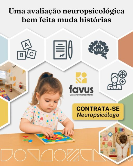 CONTRATA-SE NEUROPSICÓLOGO 🐝Na Favus, acreditamos que uma avaliação neuropsicológica bem feita muda histórias. 🧠✨Sabemos que muitos laudos, por aí, acabam sendo superficiais ou pouco cuidadosos. Aqui, isso não tem espaço: valorizamos a seriedade, a precisão técnica e o compromisso ético em cada diagnóstico.Se você é neuropsicólogo e busca um lugar onde o seu trabalho seja reconhecido e respeitado, venha fazer parte da nossa colmeia. 🐝👉 Acesse o link da bio e manifeste seu interesse em “Trabalhe Conosco”.Favus Desenvolvimento Infantil – Desenvolvimento é o meio; liberdade é o fim.